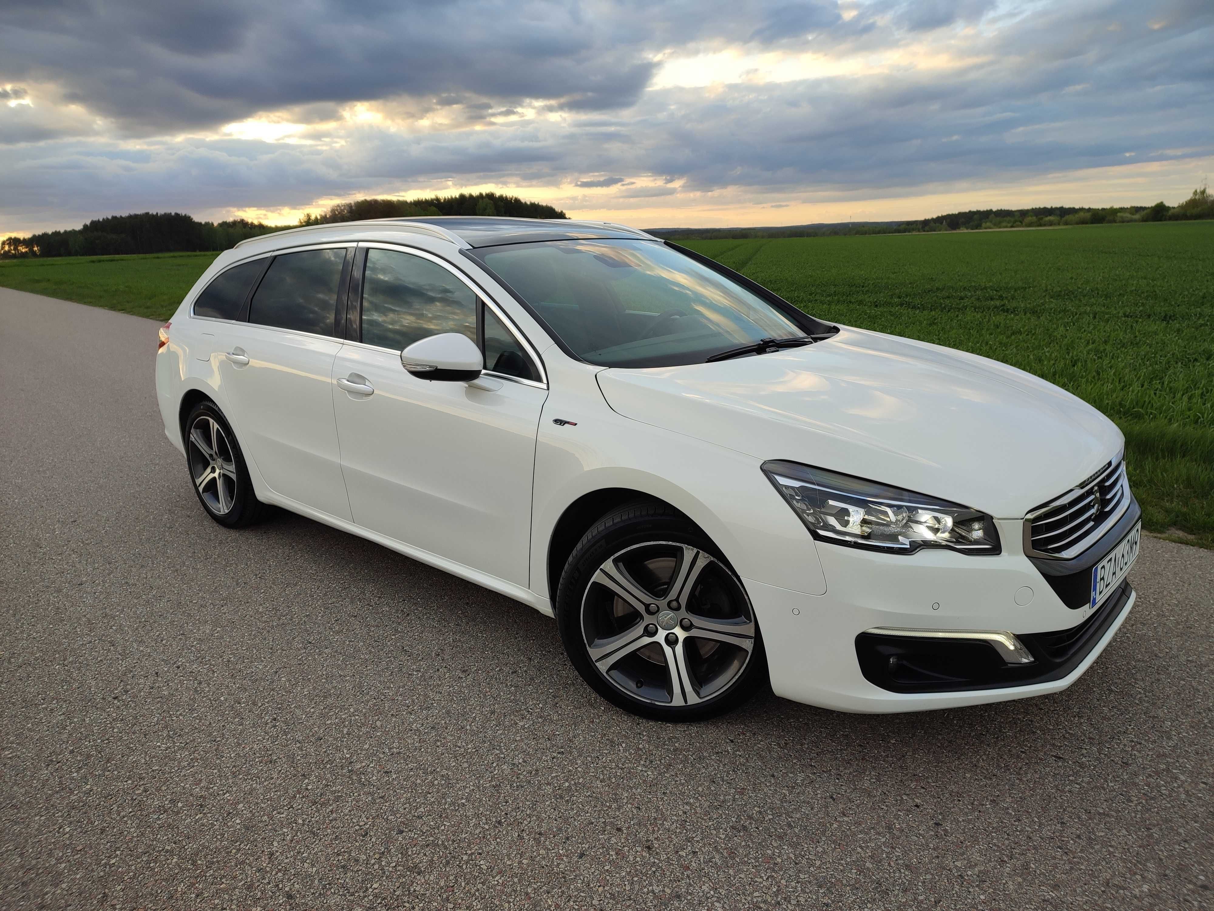 Peugeot 508 GT-Line**2,0**180 km**Full Led**Biała perła**Panorama**
