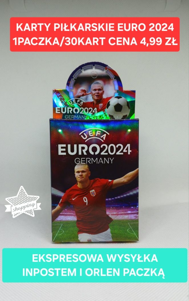 Karty piłkarskie 30sztuk/pudelko EURO2024 'HAALAND"