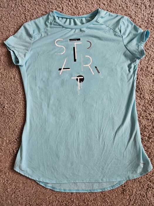 Sportowy damski top rozm. M turkus Decathlon Domyos