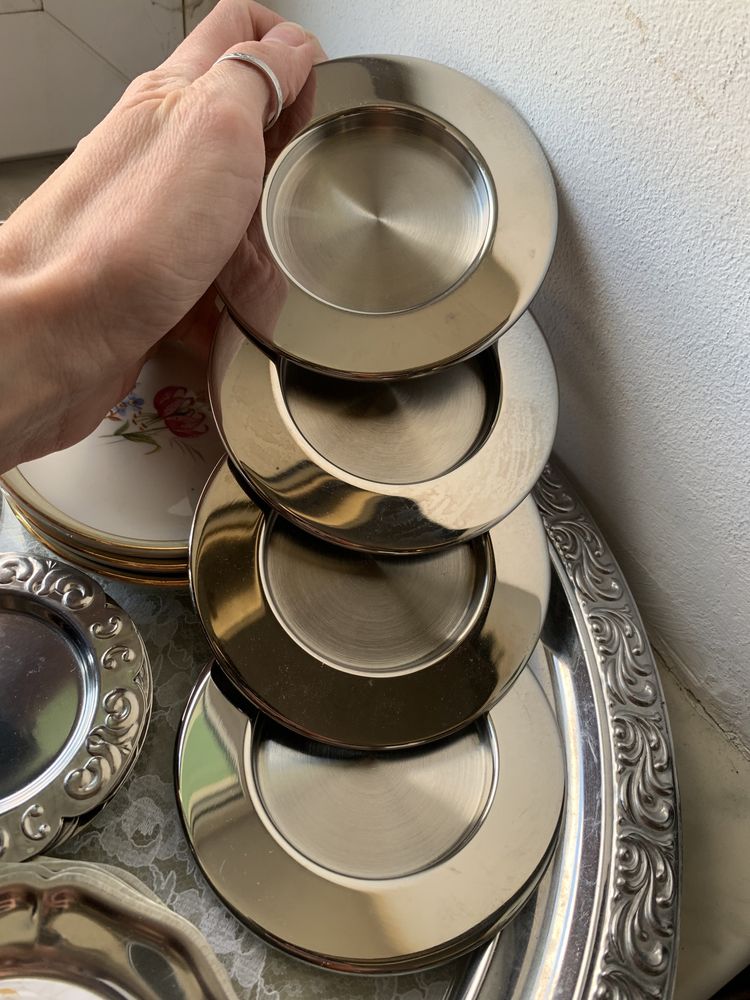 Фарфоровая тарелочка бронзовая тарелочка металлическая тарелочка
