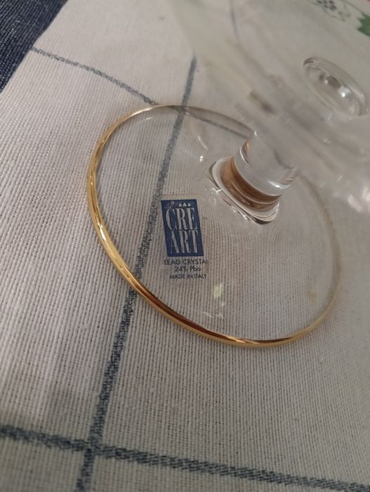 Conjunto de copos em cristal com ouro - CreArt (Itália)