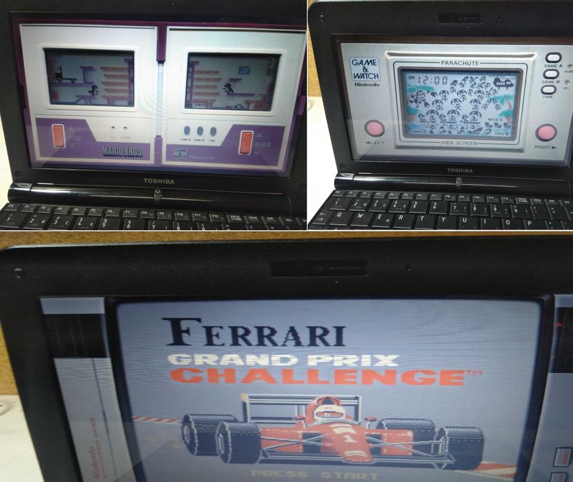 Portatil Toshiba Retro Gaming, com centenas de jogos Classicos