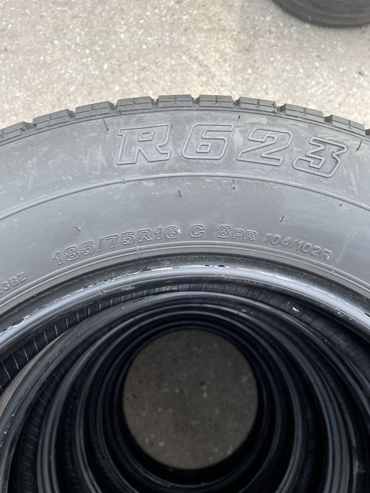 Opony Bridgestone 185/75 r16C 104/102R R623 - 6szt bus blizniak 9mm