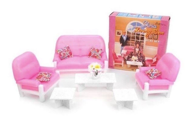 Мебель для куклы барби, пластиковая мебель для барби гостинная барби