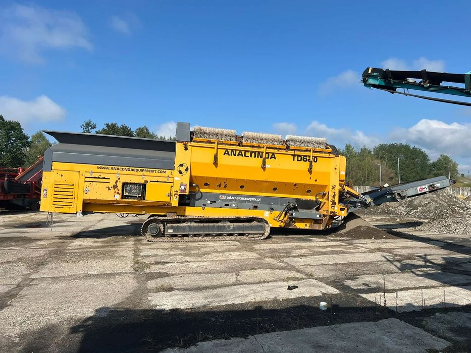 Anaconda TD 620  mobilny przesiewacz bębnowy, 20t, 2 frakcje, bęben 6m, gotowy do pracy