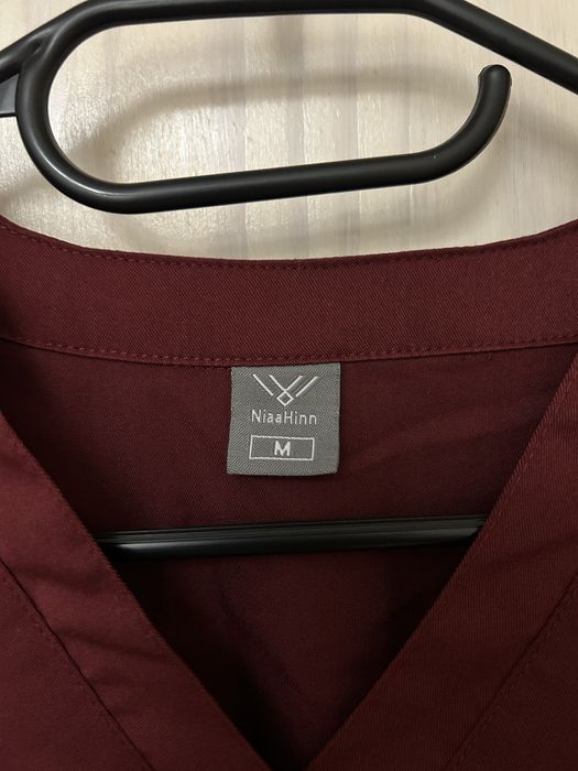 Komplet medyczny Scrubs burgundowy M NiaaHin