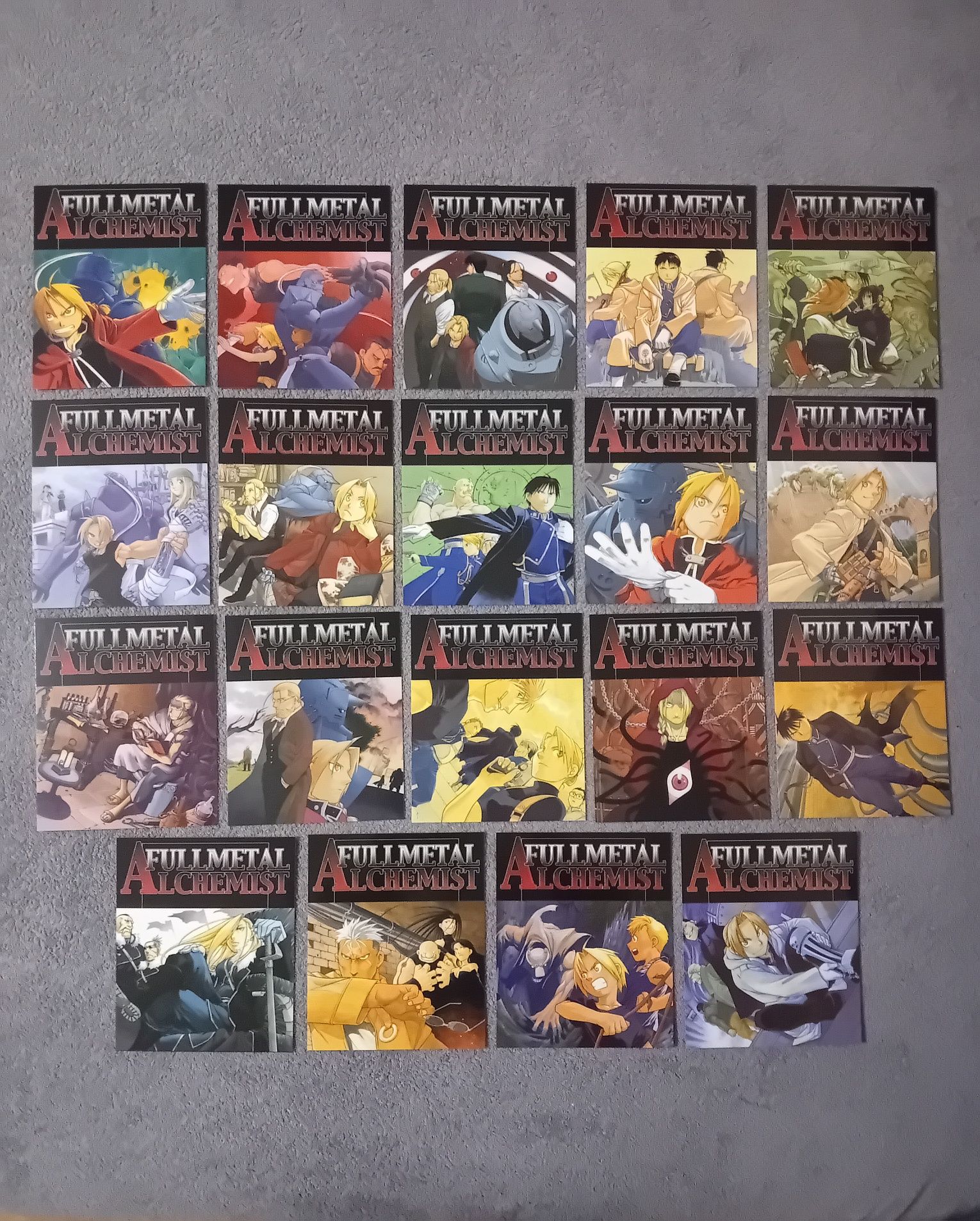 Fullmetal Alchemist stare dodatki z mangi - pocztówki i zakładka JPF