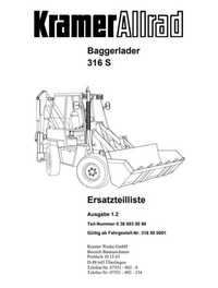 Katalog części koparko-ładowarka Kramer 316 316S