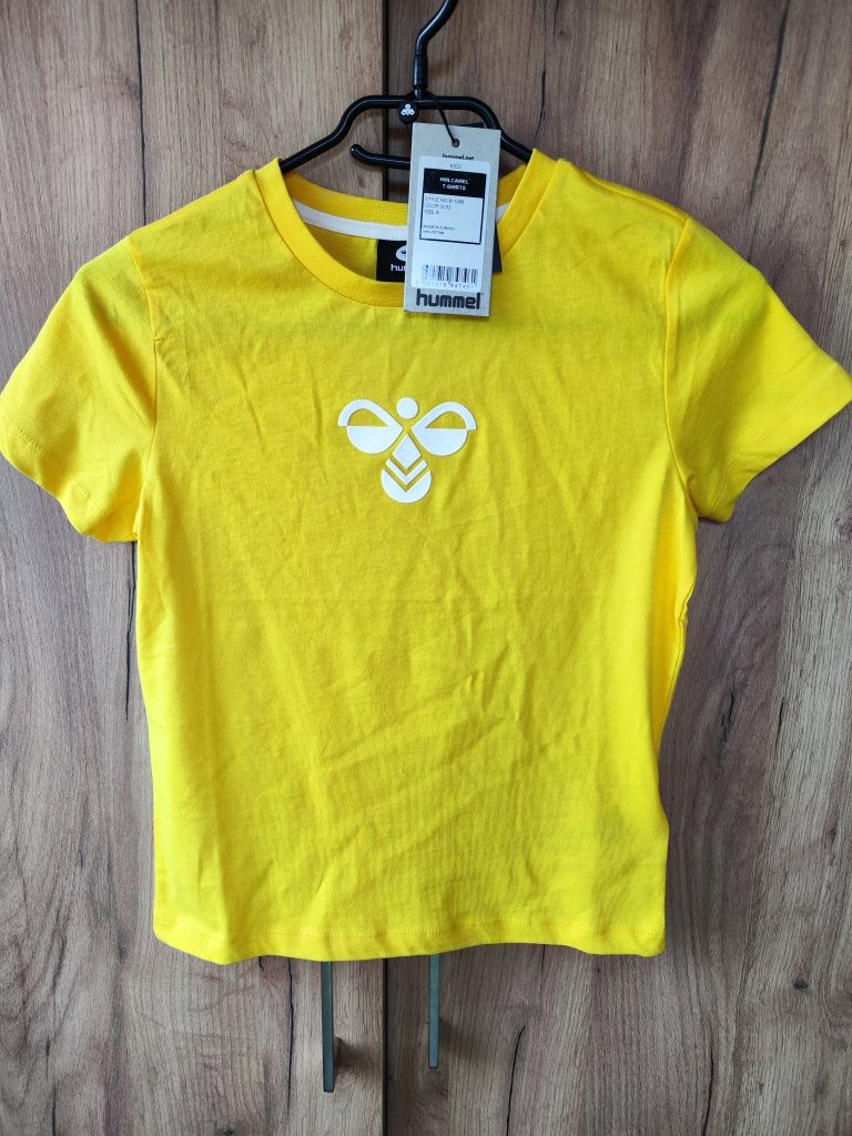Koszulka t-shirt Bawełniana Hummel, rozmiar 8 lat/128 cm, nowa z metką