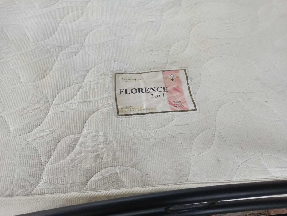 Кровать металлическая двуспальная с матрасом