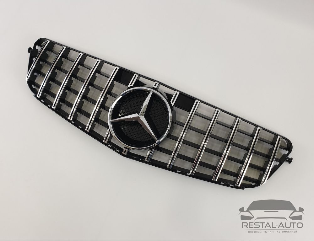 Решетка радиатора Mercedes C-Class W204 GT хром блек 12x3w4098765