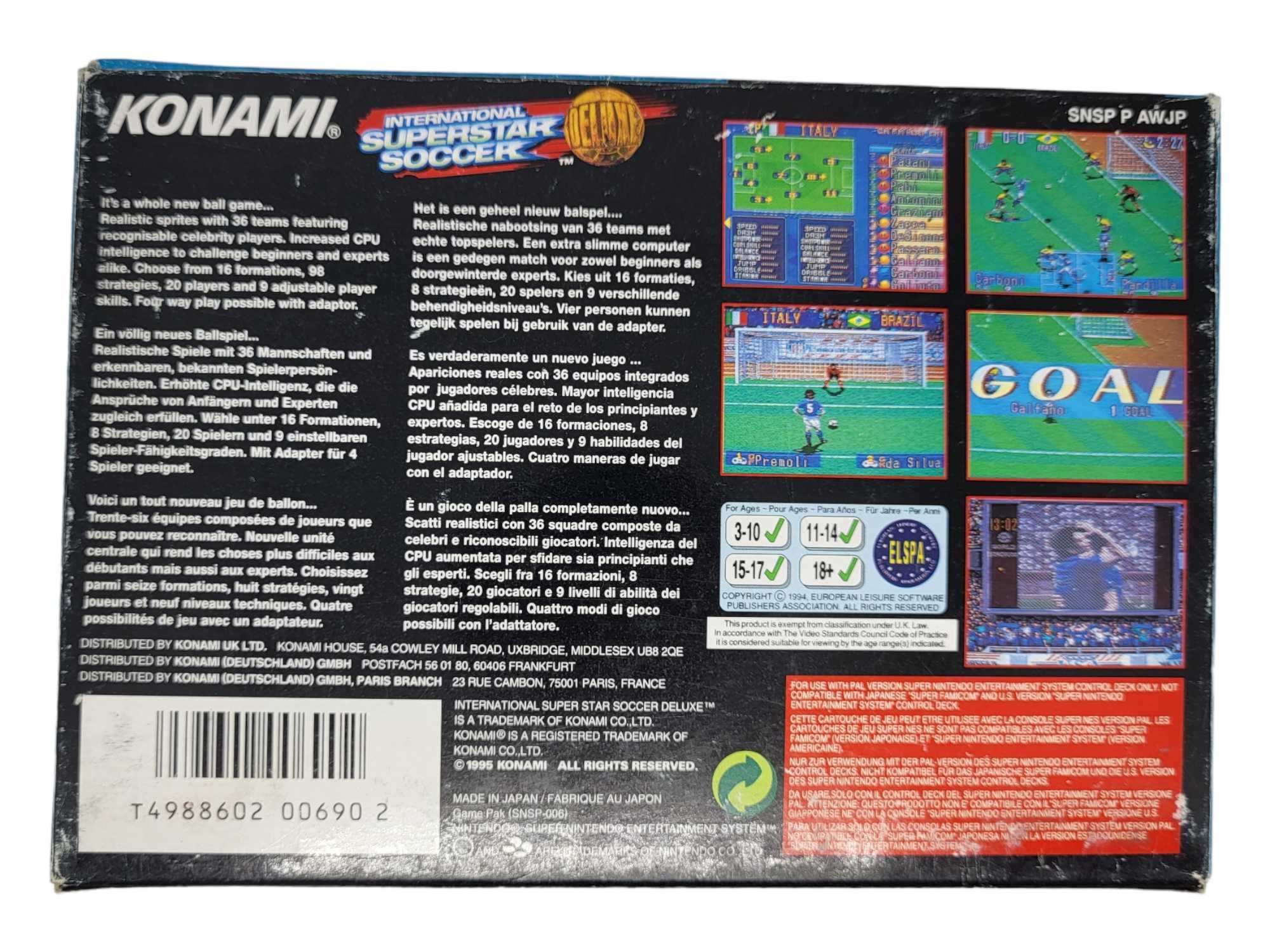 International Superstar Soccer SNES Super Nintendo