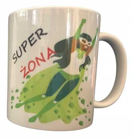 Kubek Super Żona Zabawny Kubek Dla Żony + Pudełko
