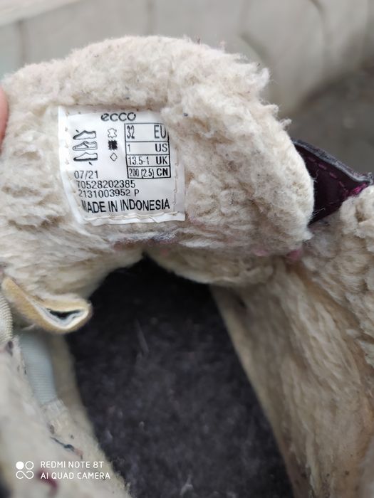 Ecco 32 ботинки на дівчинку зимові чоботи черевики сапоги взуття ессо