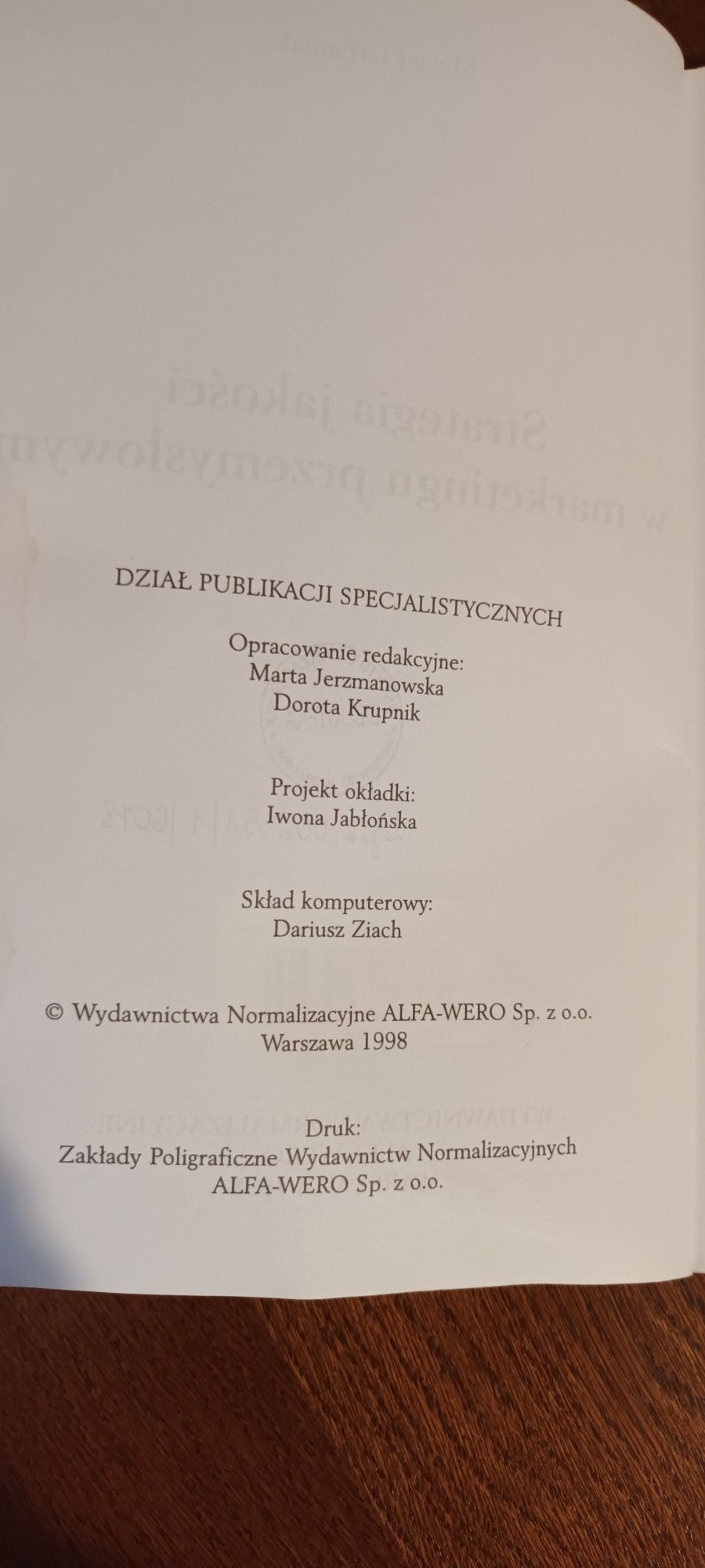 Strategia jakości w marketingu przemysłowym Maciej Urbaniak