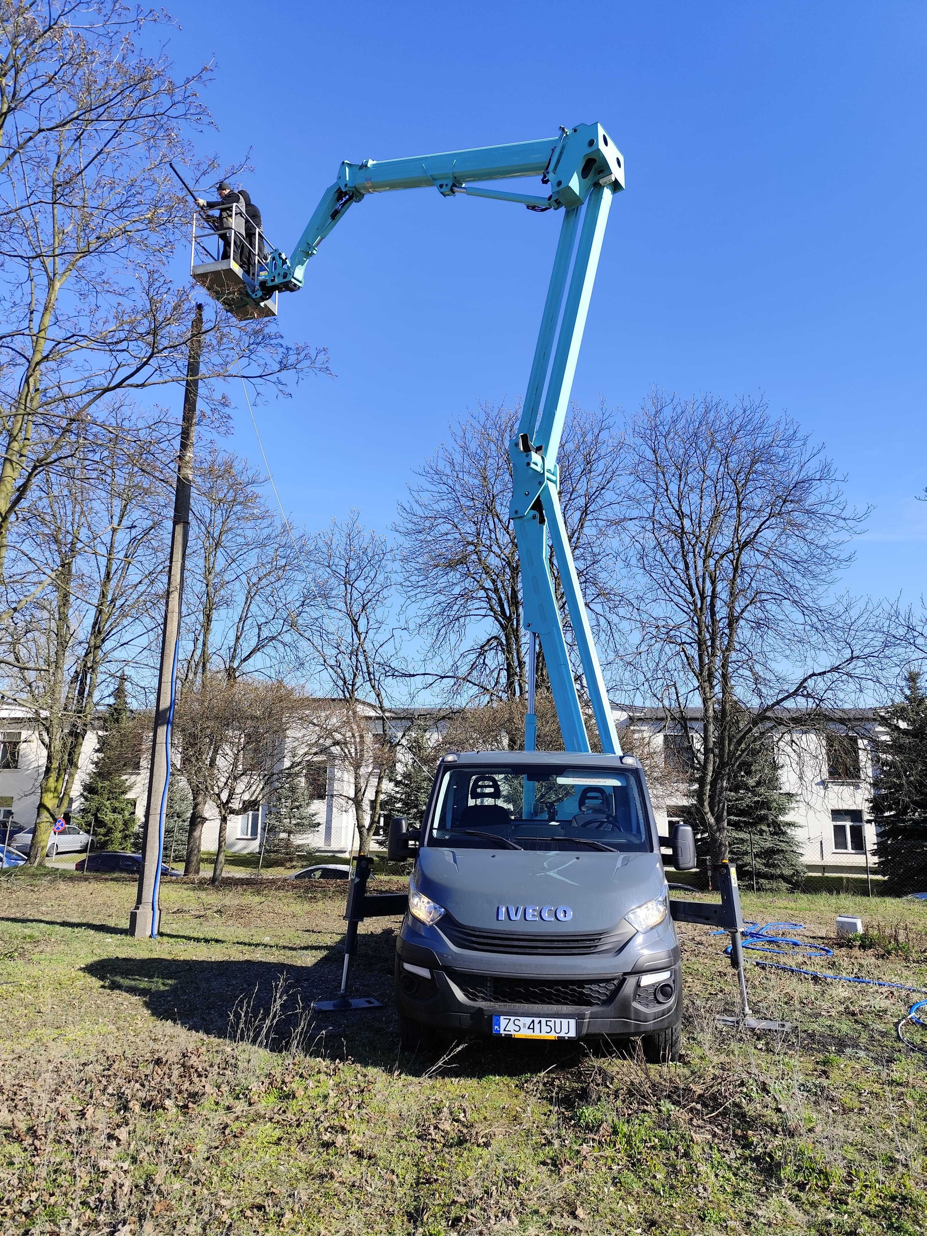 Usługi podnośnikiem koszowym, zwyżka 21m. Podnośnik koszowy Najtaniej!