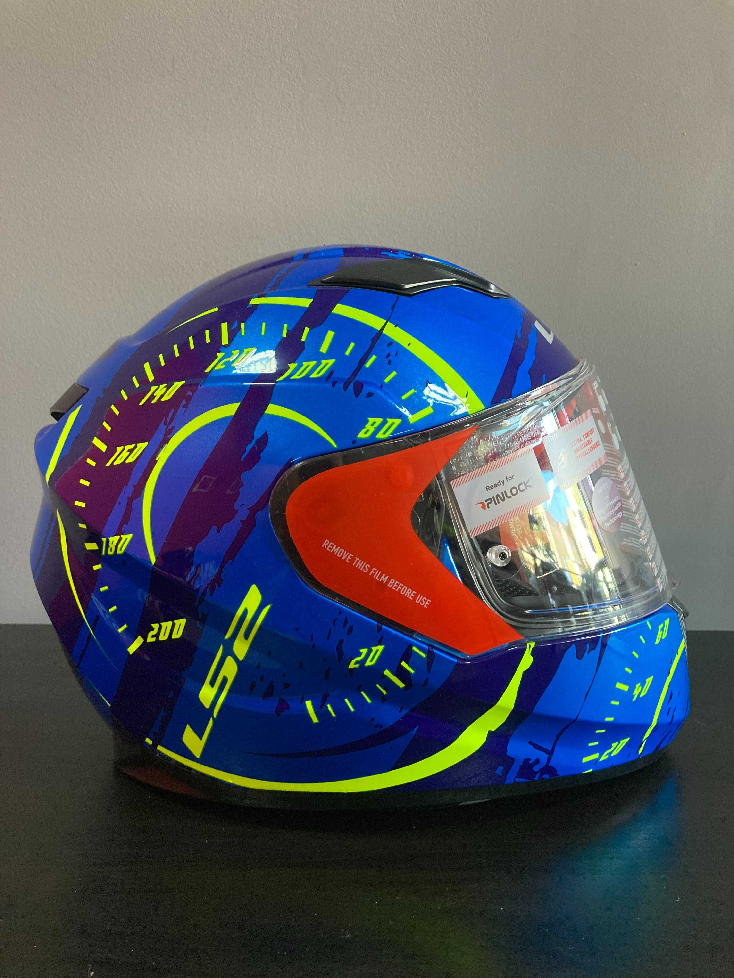 Capacete LS2 FF320 TACHO Blue H-V Yellow