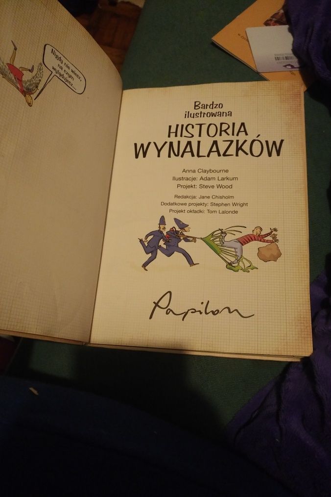 Książka historia wynalazków ilustrowana