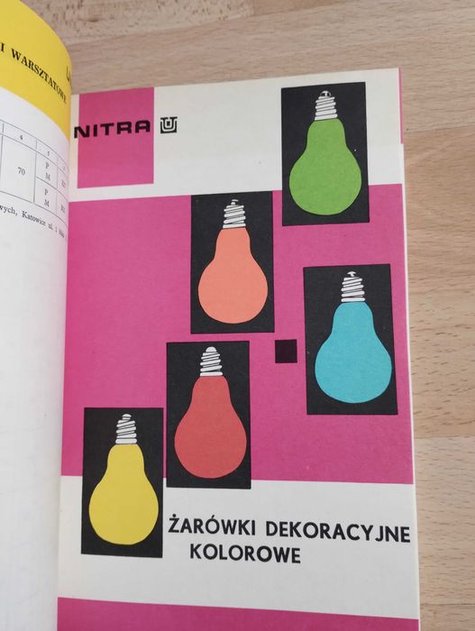 Katalog Unitra -  Elektryczne źródła światła 1971r IDEALNY
