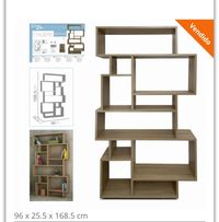 Pague 3 x sem juros! ESTANTE MODUS COR DA MADEIRA 96 x 25.5 x 168.5 cm