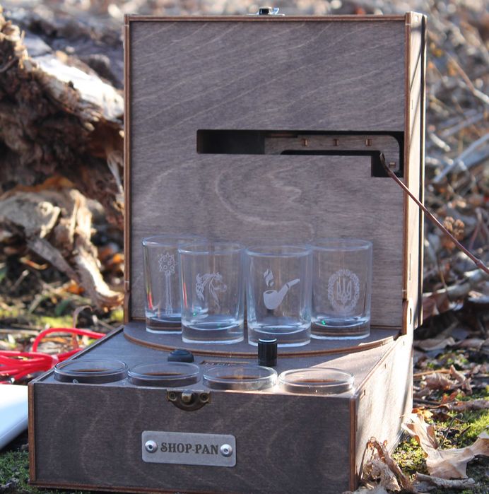 Автобармен – автоматичний дозатор для напоїв, 2 режими, 4 чарки, USB