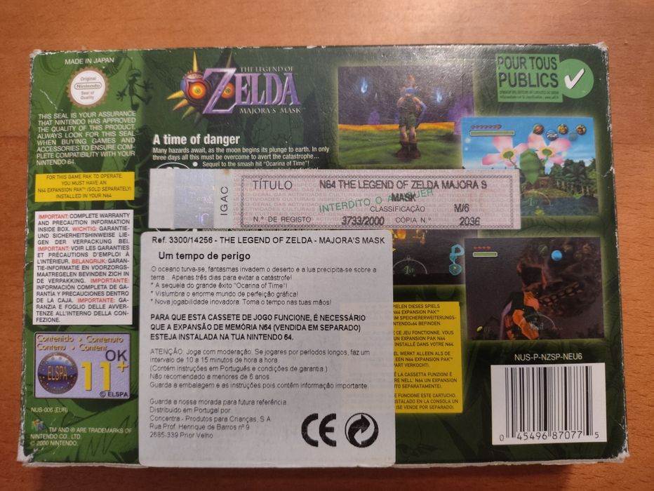 Zelda Majora's Mask Nintendo 64