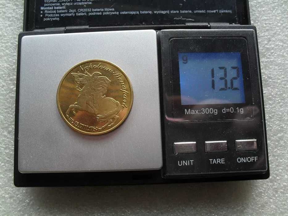 LEW znak Zodiaku w monecie -medalu -Napoleon Bonaparte na rewersie