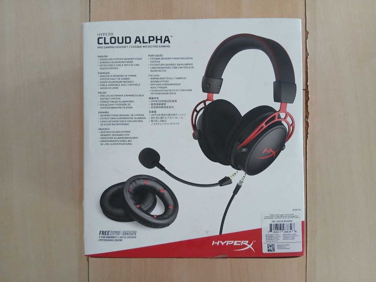 HyperX Cloud Alpha Headset Gaming Preto/Vermelho