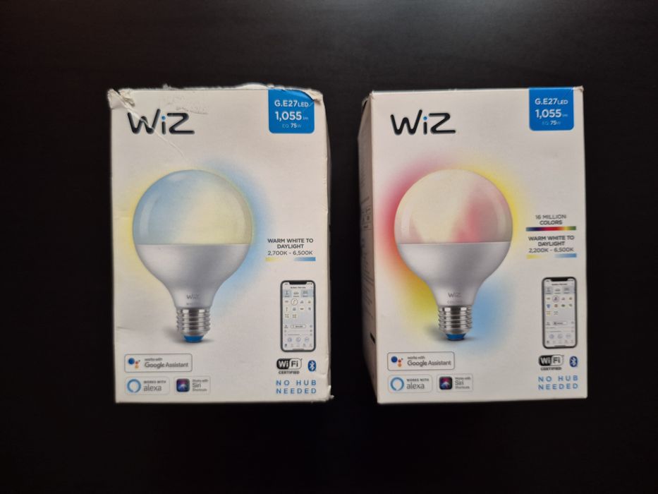 Żarówki WIZ Wi-Fi E27 (zestaw: kolor + biała) 11W=75W