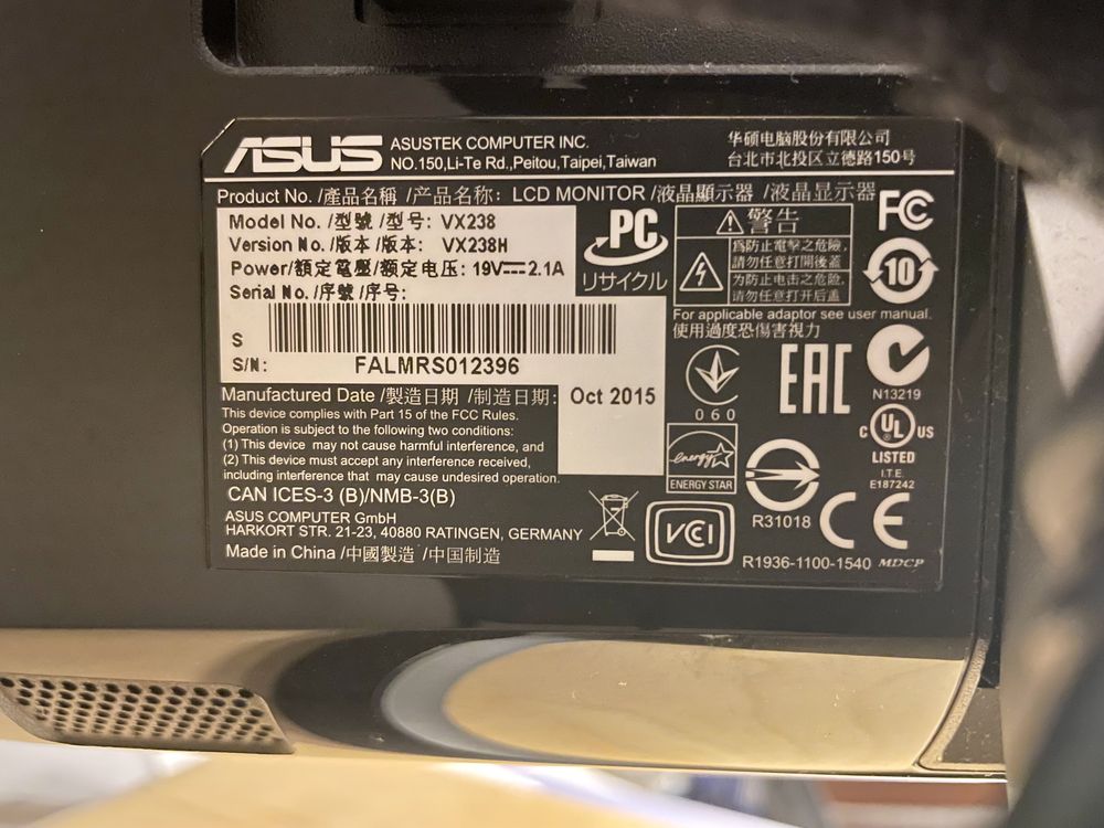 Monitor Asus VX238H 23’’ Full HD - Ótimo estado