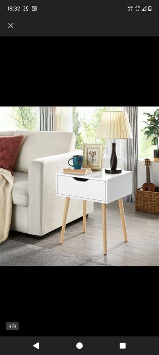 Zestaw 2 Stolików Nocnych  Komoda Nocna Stolik Nocny Stolik Boczny