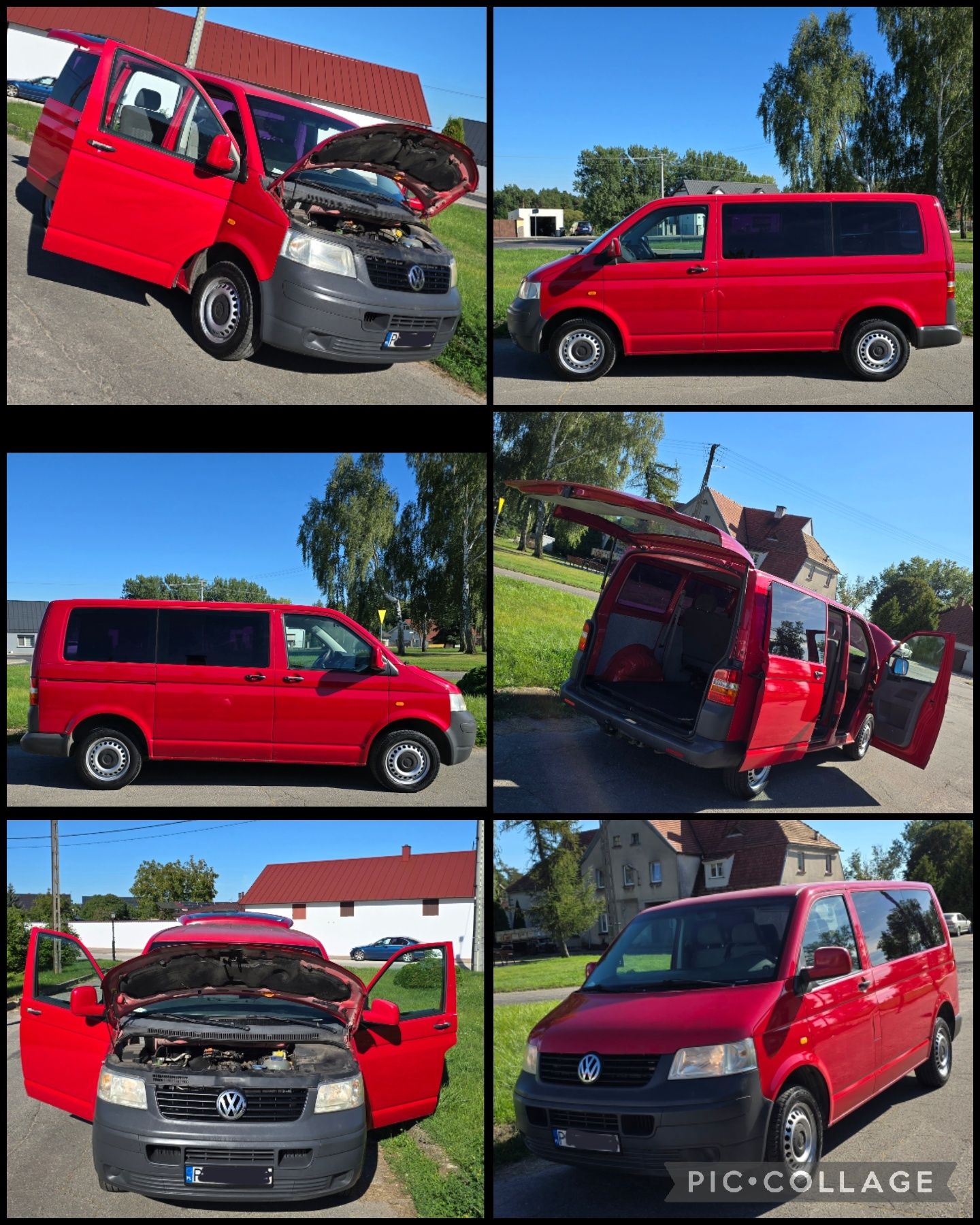 VW Transporter T5 1.9 TDi Klima 6-Osobowy Wspomaganie Elektryka Isofix