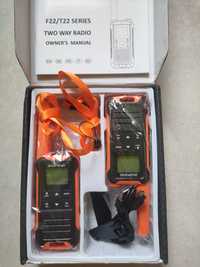2 x Baofeng F22 Mini Walkie Talkie PMR 446MHz, USB C