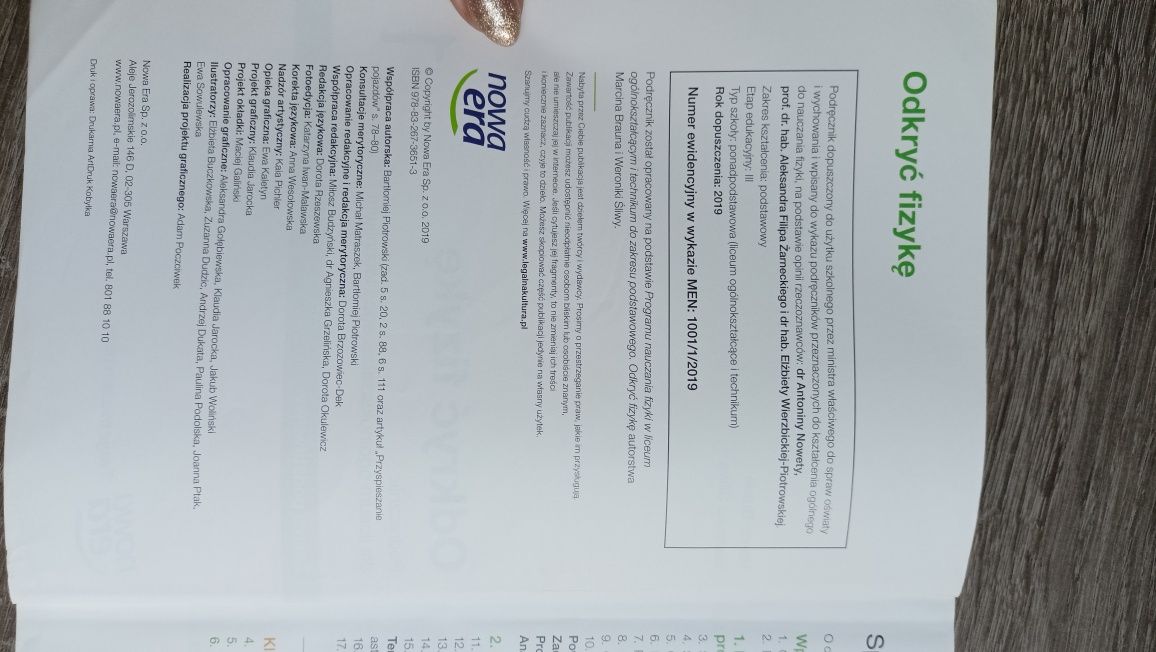 Odkryć fizykę 1 podręcznik dla liceum ogólnokształcącego i technikum