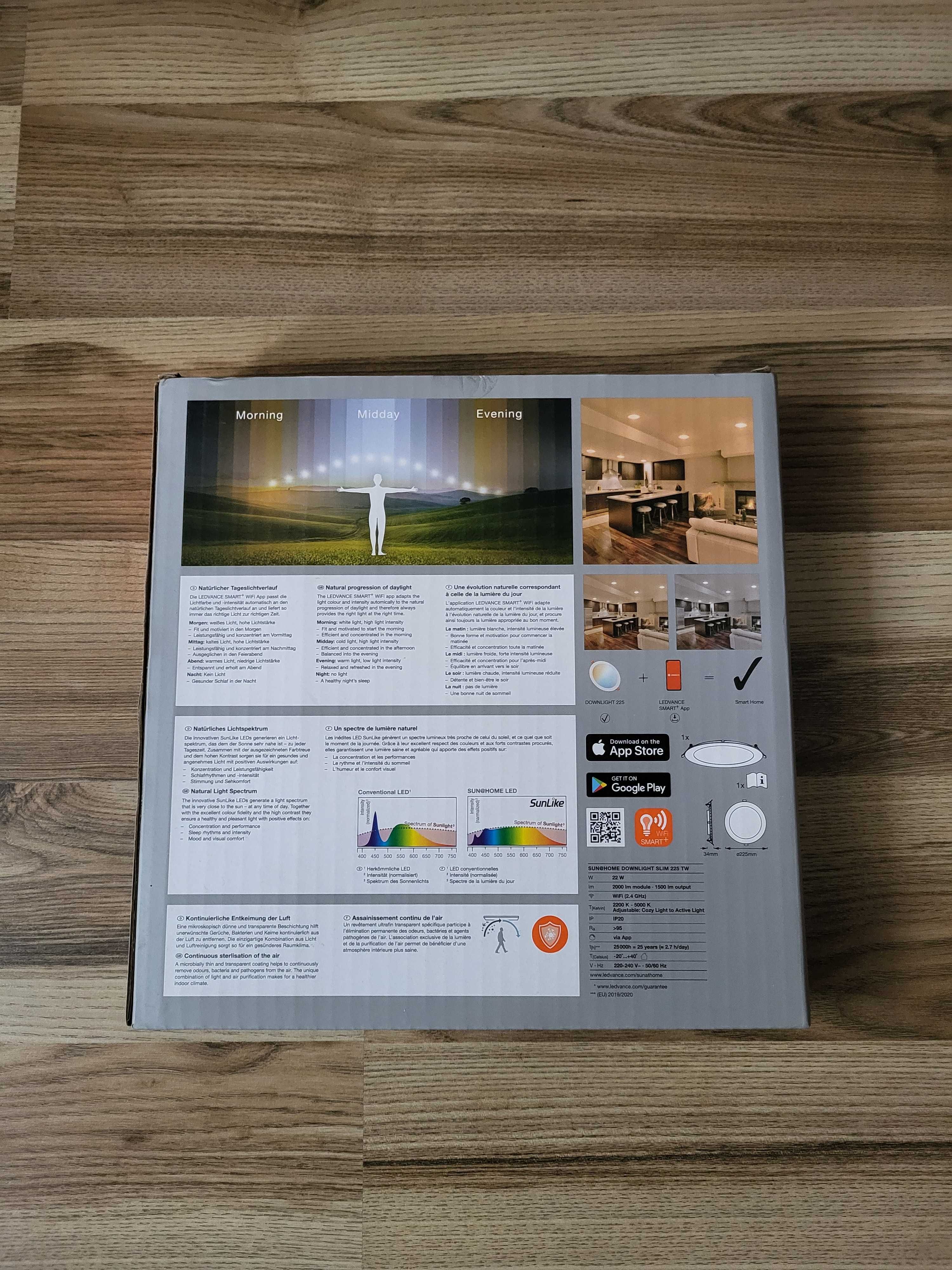 Oświetlenie wpuszczane LED Ledvance 225 SUN HOME 22W/230V