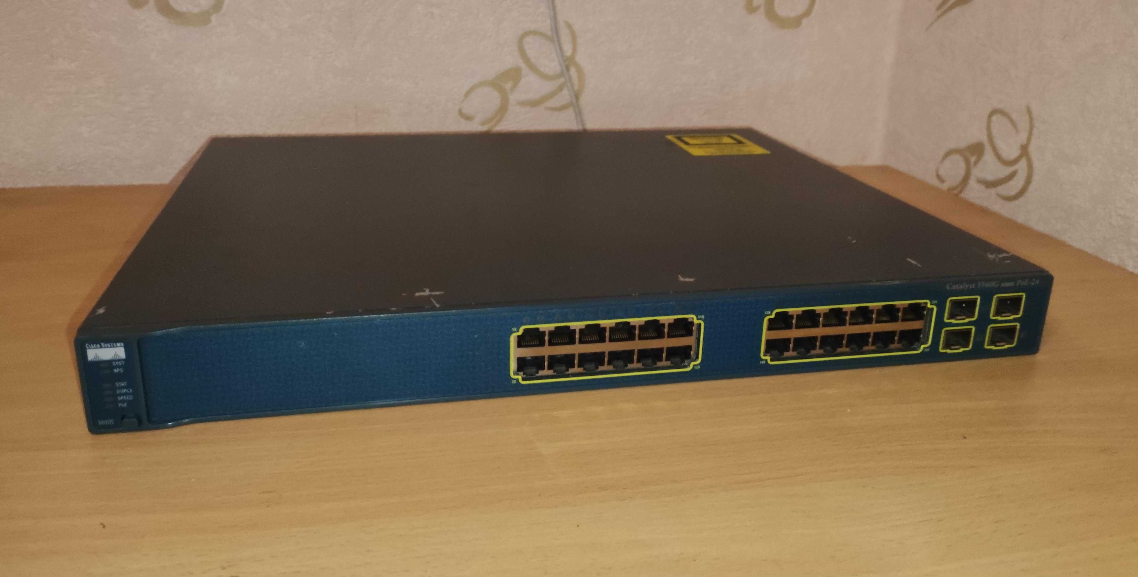 24 портовый PoE коммутатор Cisco WS-C3560G-24PS-S