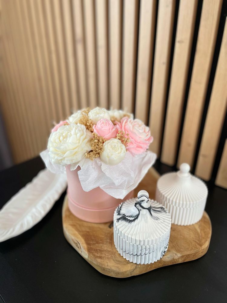 Flower box z swiec sojowych