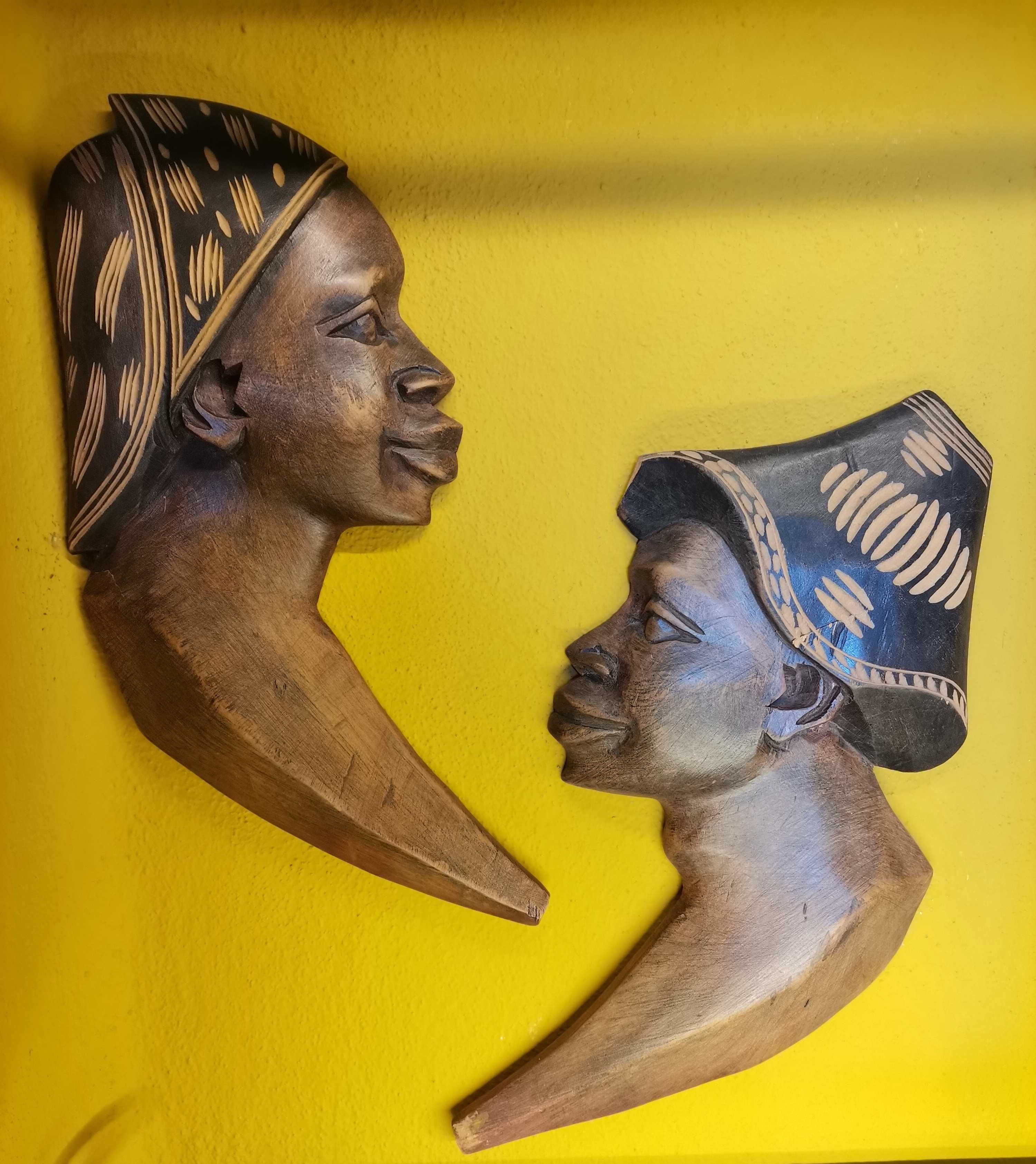 Casal Rostos faces africanas angolanas figuras
