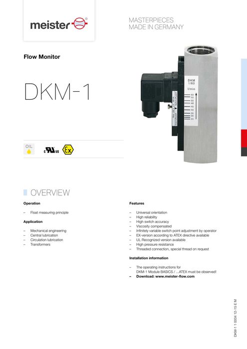 Czujnik przepływu DKM-1