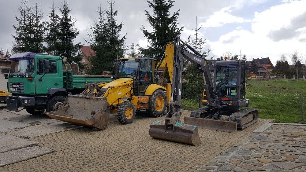 Roboty ziemne Usługi HDS prace minikoparka koparka wywrotka Zakopane