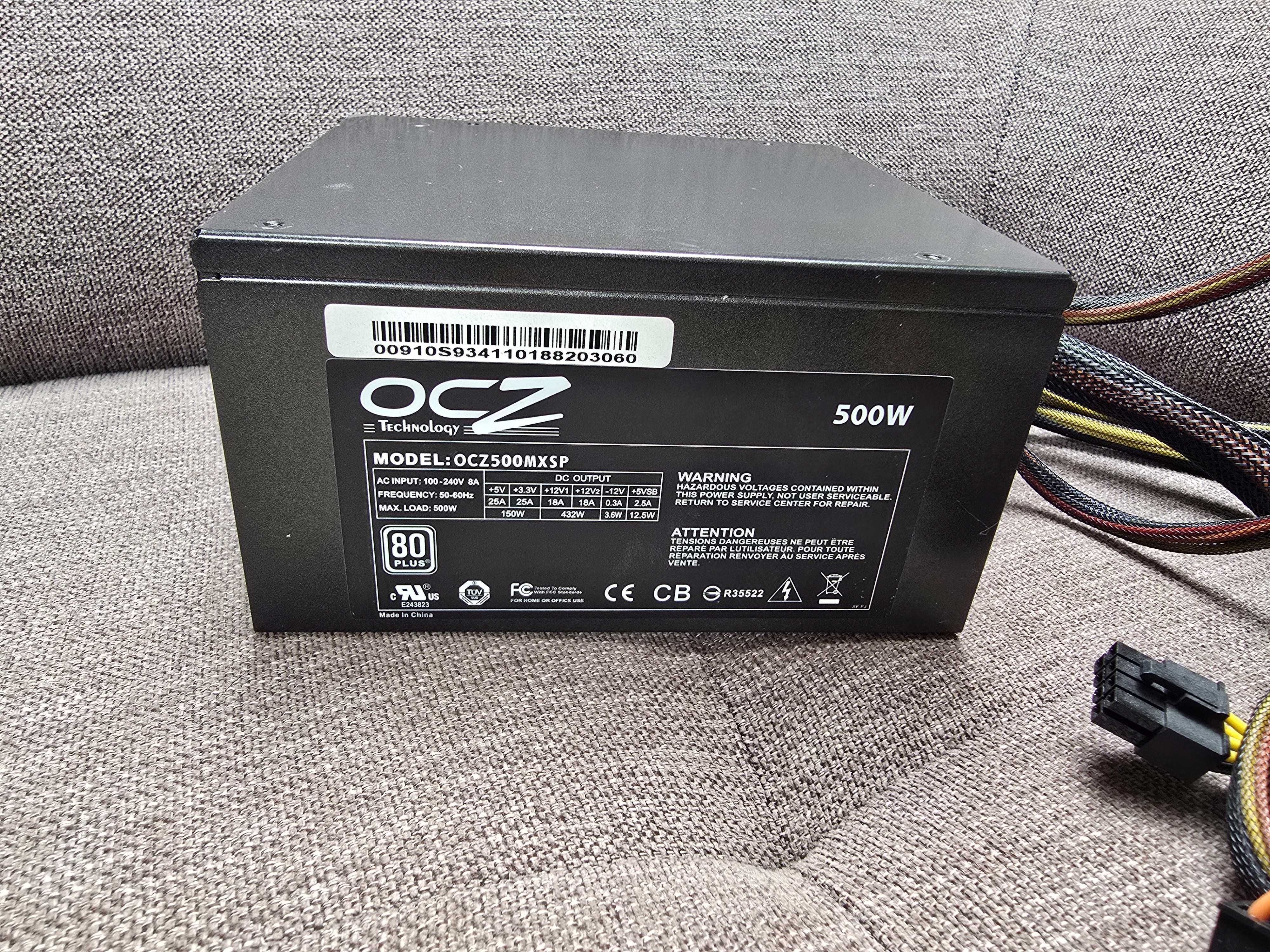 Płyta główna z procesorem i zasilaczem 500W