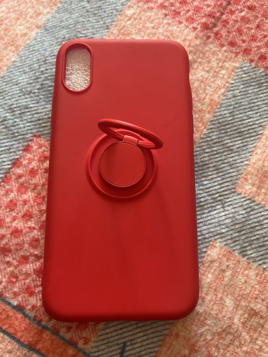 Чехол силіконовий червоний на айфон 10