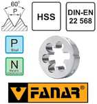 Narzynka do stali HSS DIE-800 DIN 22568 M5 - 6g Fanar