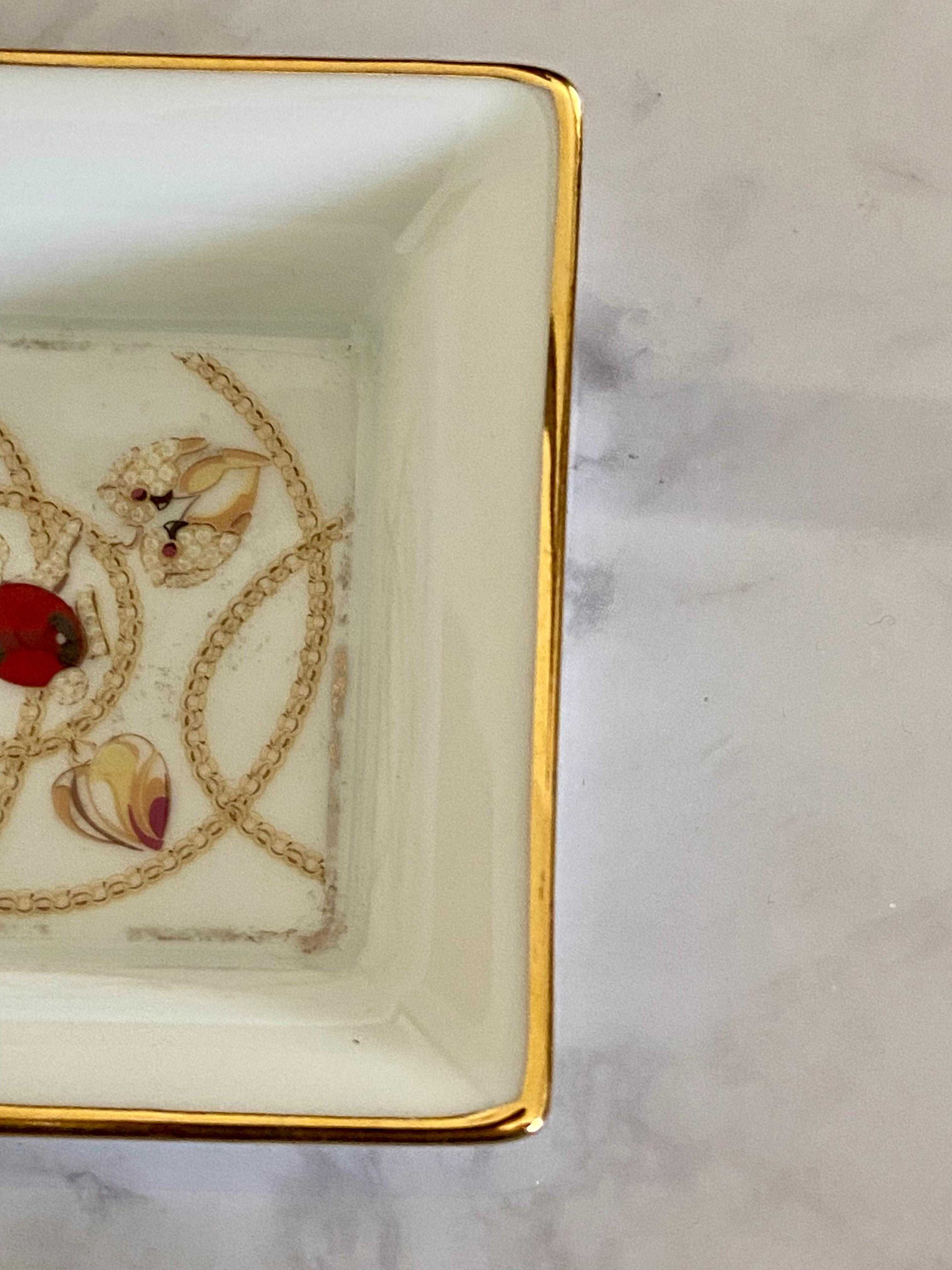 Cinzeiro Cartier x Limoges França em Porcelana Branca