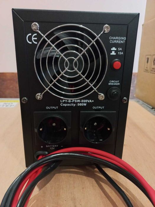 ИБП с правильной синусоидой 12V LPY-B-PSW-800VA+(560Вт) 5A/15A