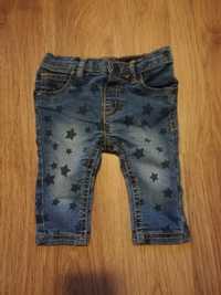 Spodnie jeansowe jeansy w gwiazdki 62 68 spodenki dla dziewczynki