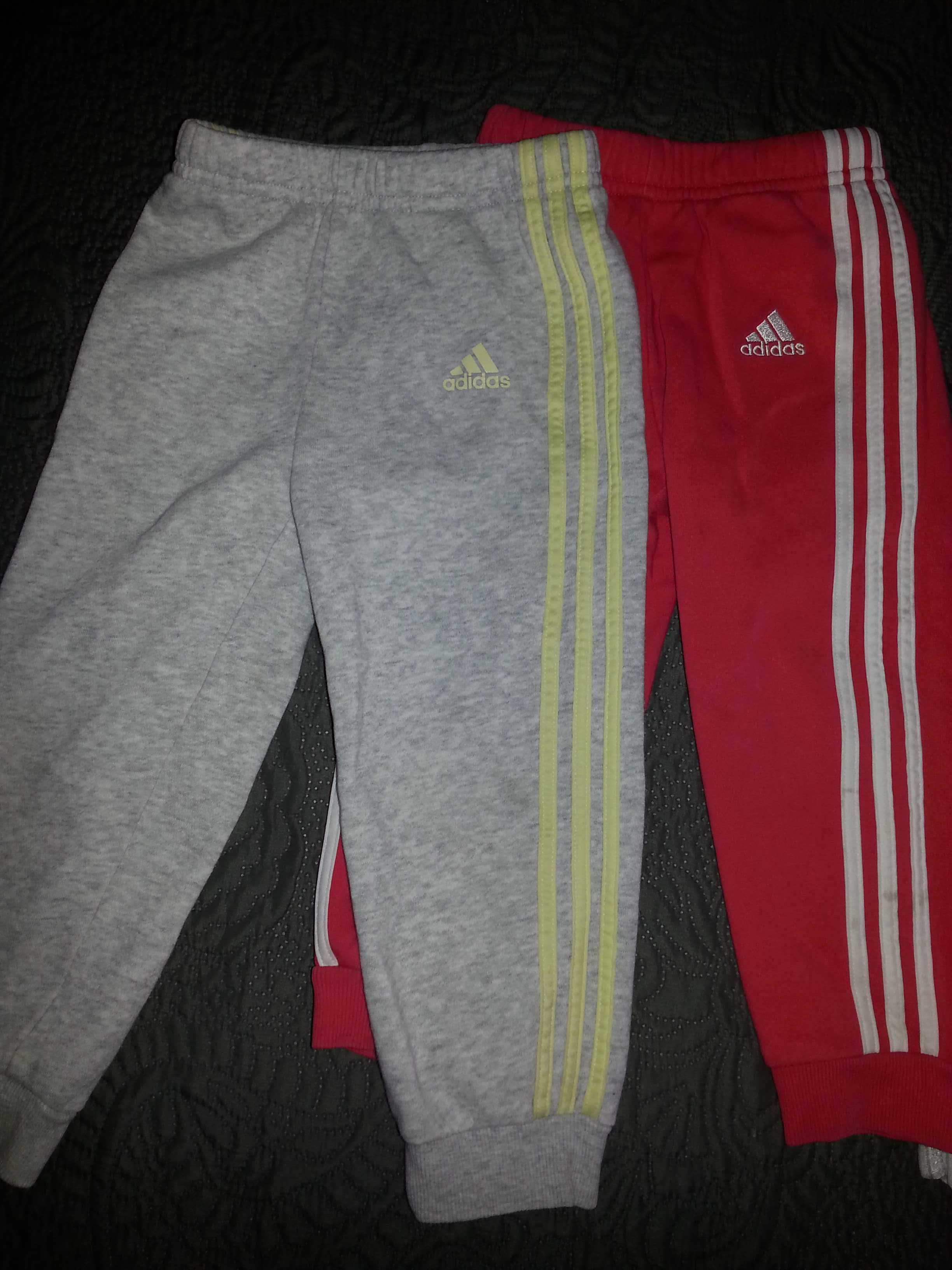 Spodnie dla dziewczynki, 3 pary adidas, słoniki