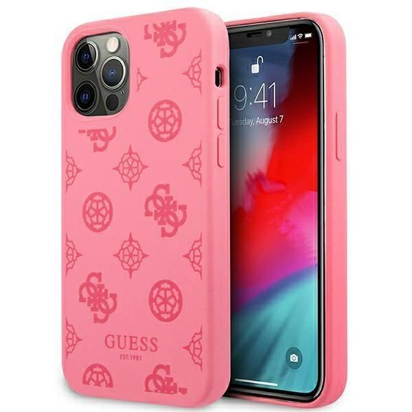 Etui Ochronne Guess Peony do iPhone 12 Pro Max 6,7"ście Śliwkowy