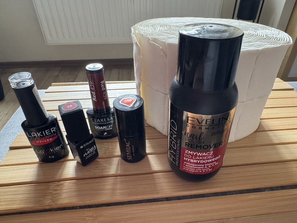 Zestaw do hybrydy 4 lakiery ,zmywacz rolka gratis