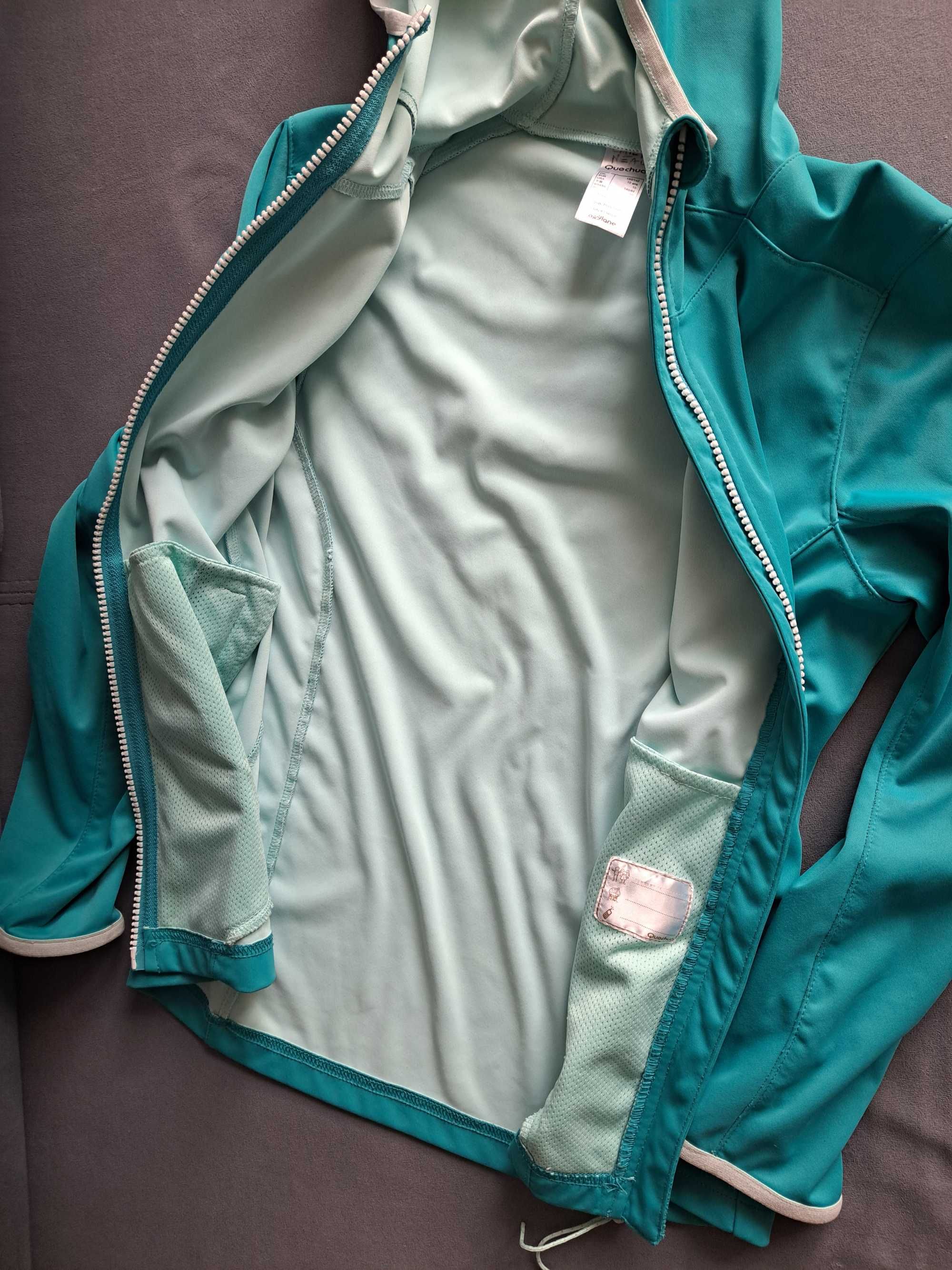 Kurtka sportowa, rowerowa, bluza 100% poliester softshell quechua 134